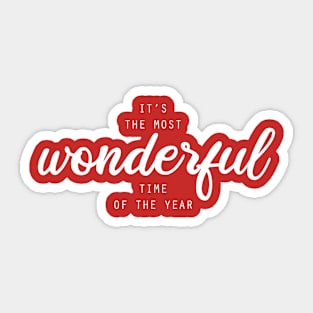 It's the most wonderful time (white) Sticker